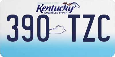 KY license plate 390TZC