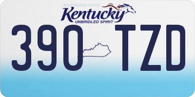 KY license plate 390TZD