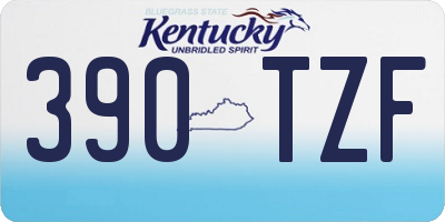 KY license plate 390TZF