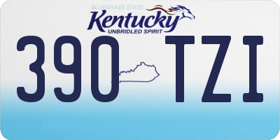 KY license plate 390TZI