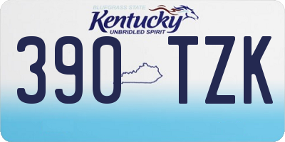 KY license plate 390TZK
