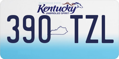 KY license plate 390TZL