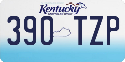 KY license plate 390TZP