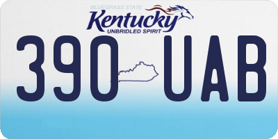 KY license plate 390UAB
