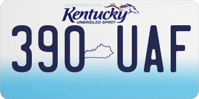 KY license plate 390UAF