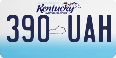 KY license plate 390UAH