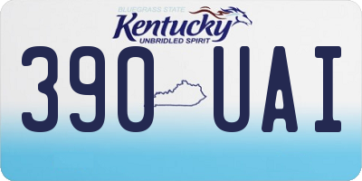 KY license plate 390UAI