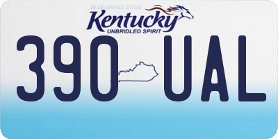 KY license plate 390UAL