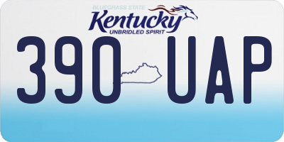 KY license plate 390UAP