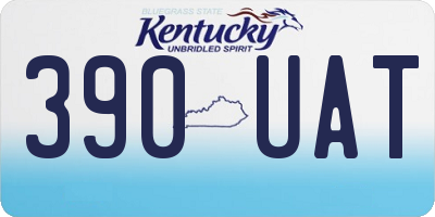 KY license plate 390UAT