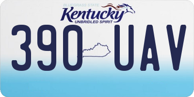 KY license plate 390UAV
