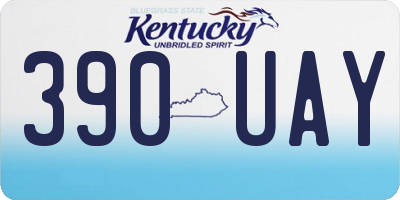 KY license plate 390UAY
