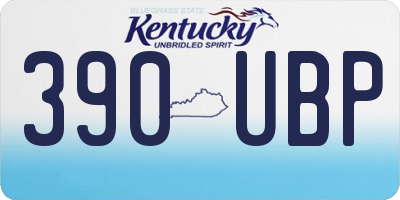 KY license plate 390UBP