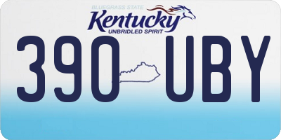KY license plate 390UBY