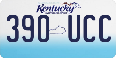 KY license plate 390UCC