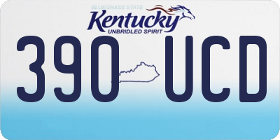 KY license plate 390UCD