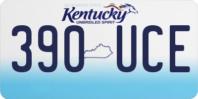 KY license plate 390UCE