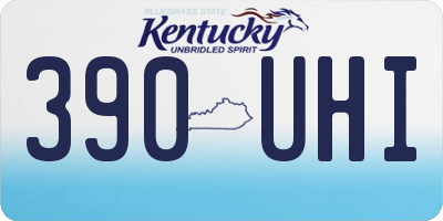 KY license plate 390UHI