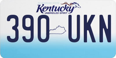 KY license plate 390UKN
