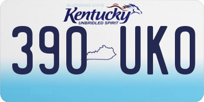 KY license plate 390UKO