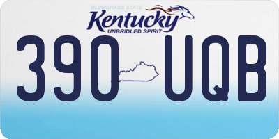 KY license plate 390UQB