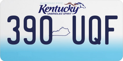 KY license plate 390UQF