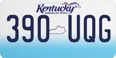 KY license plate 390UQG