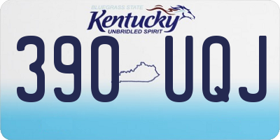 KY license plate 390UQJ