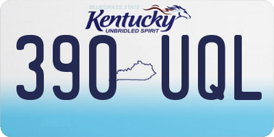 KY license plate 390UQL