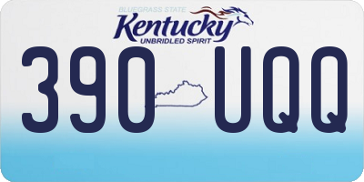 KY license plate 390UQQ