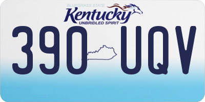 KY license plate 390UQV