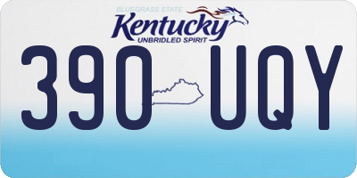 KY license plate 390UQY