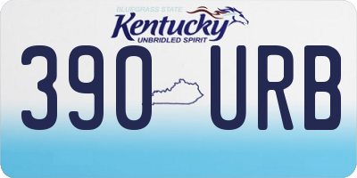 KY license plate 390URB
