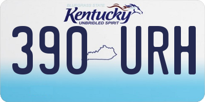 KY license plate 390URH