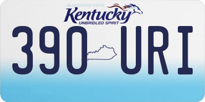 KY license plate 390URI