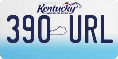 KY license plate 390URL