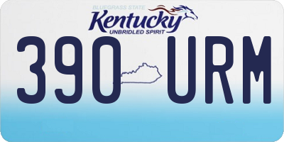 KY license plate 390URM