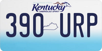 KY license plate 390URP