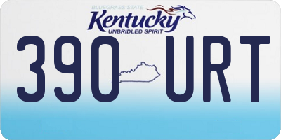 KY license plate 390URT