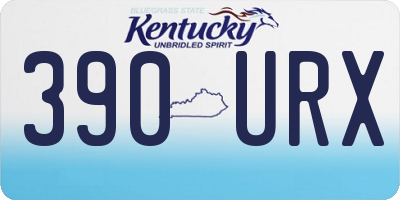 KY license plate 390URX