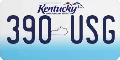 KY license plate 390USG