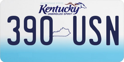 KY license plate 390USN