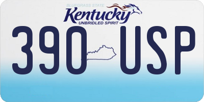 KY license plate 390USP
