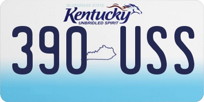 KY license plate 390USS