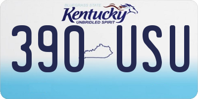 KY license plate 390USU