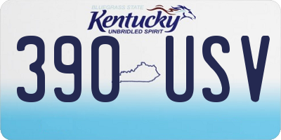 KY license plate 390USV