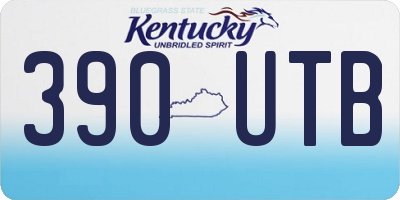 KY license plate 390UTB