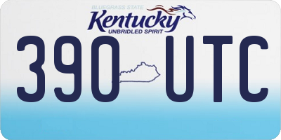KY license plate 390UTC