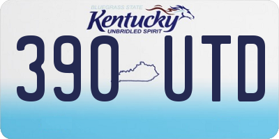 KY license plate 390UTD