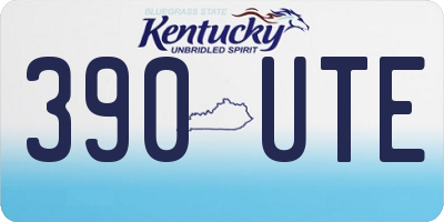 KY license plate 390UTE